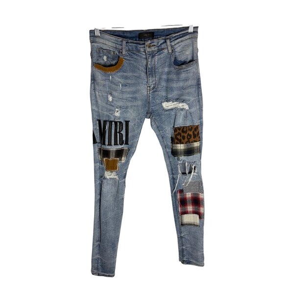 AMIRI Grunge Patch Distressed Jean-sz 33 (Waist 31) - Picture 6 of 16